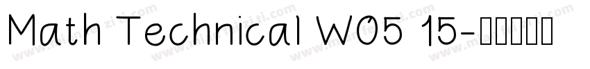 Math Technical W05 15字体转换